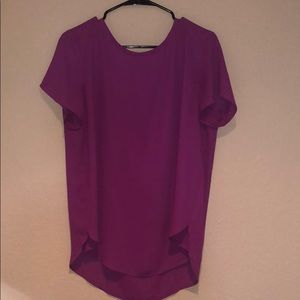 ANN TAYLOR FUCHSIA FLOWY BLOUSE